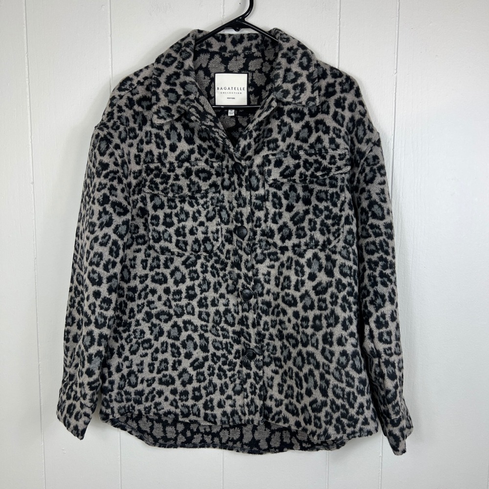 Bagatelle Collection Leopard‎ Print Shirt Jacket Shacket - Size M